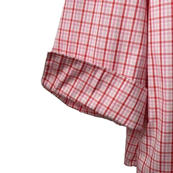 Lands End cotton plaid no iron pinpoint oxford 16W - Picture 7 of 10